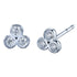 Trinity Diamond Stud Earrings 14k White Gold